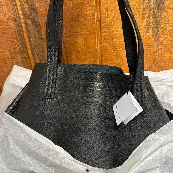 Kurt Geiger London Violet Large Leather Tote - Black - Picture 7 of 8